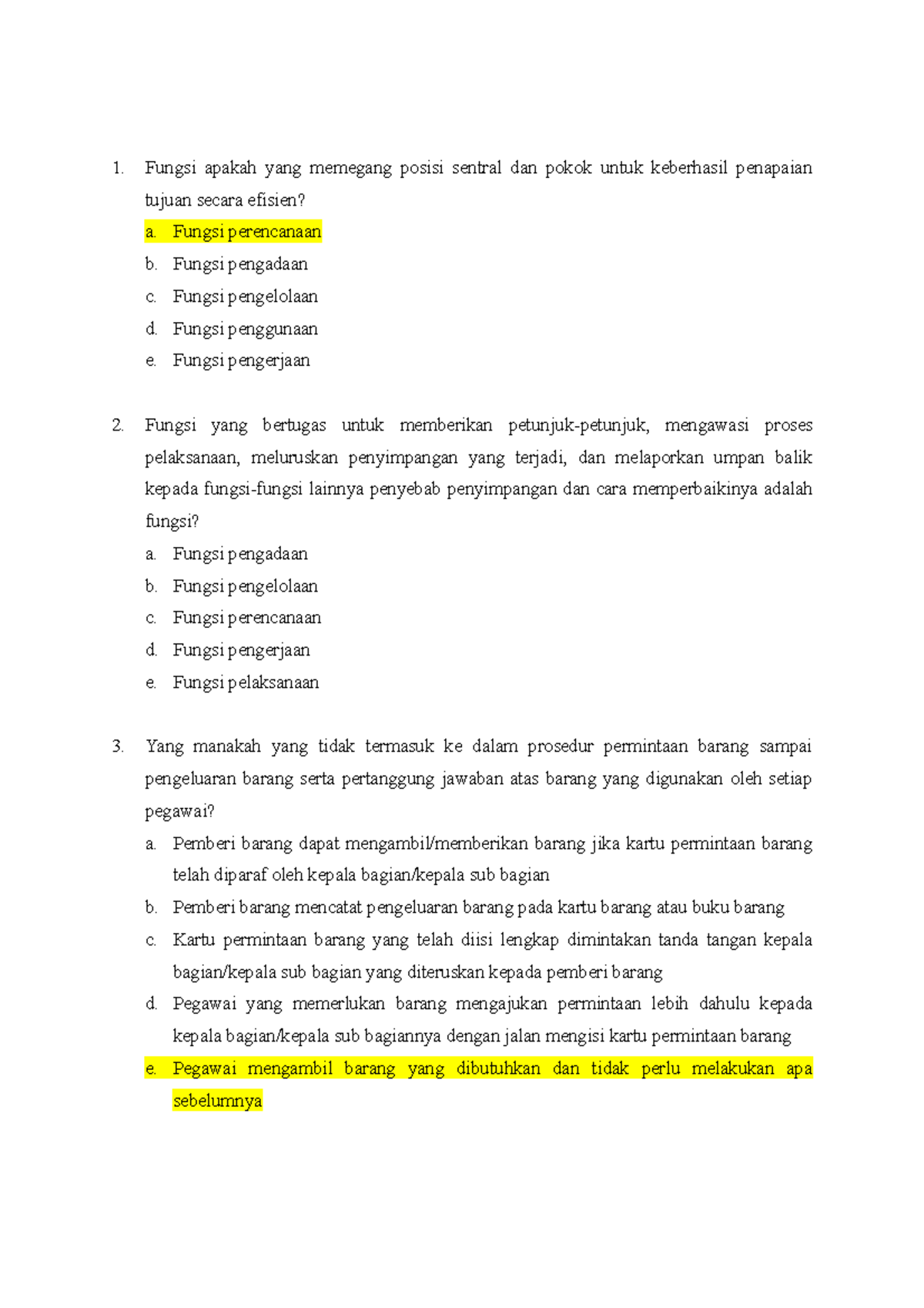 Supplies Management Fungsi apakah yang memegang posisi sentral dan