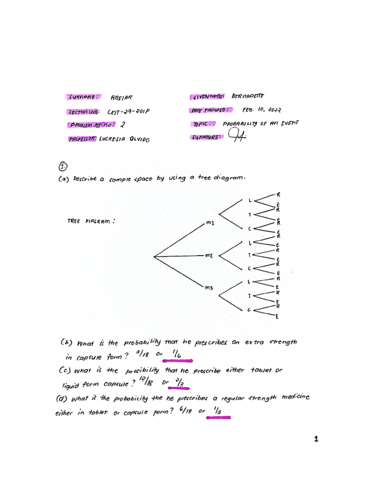 Probability of an Event - Information Technology - Studocu