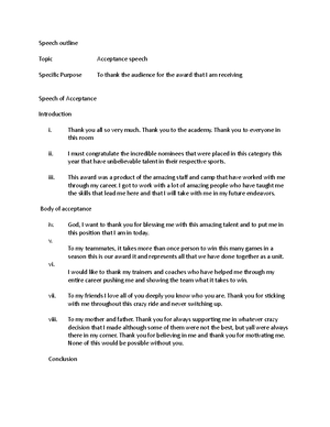 Public Speaking Notes 15 - Module 11- Ch. 29 Special Occasion Speeches ...