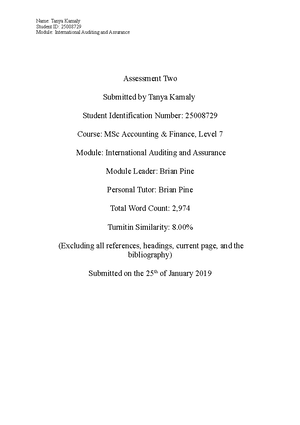 Audit Final - IS AUDIT STILL FIT FOR PURPOSE INTRODUCTION The history ...