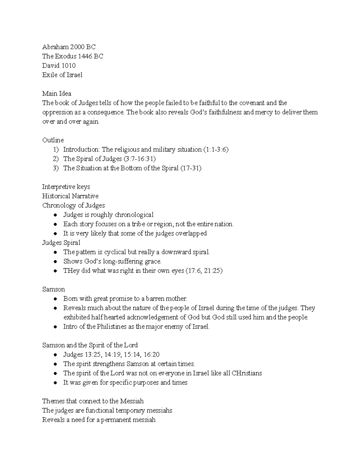 old-testament-notes-judges-abraham-2000-bc-the-exodus-1446-bc-david