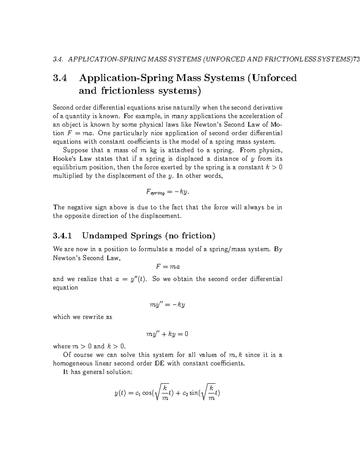 250book Springs - Maths - 3. APPLICATION-SPRING MASS SYSTEMS (UNFORCED ...