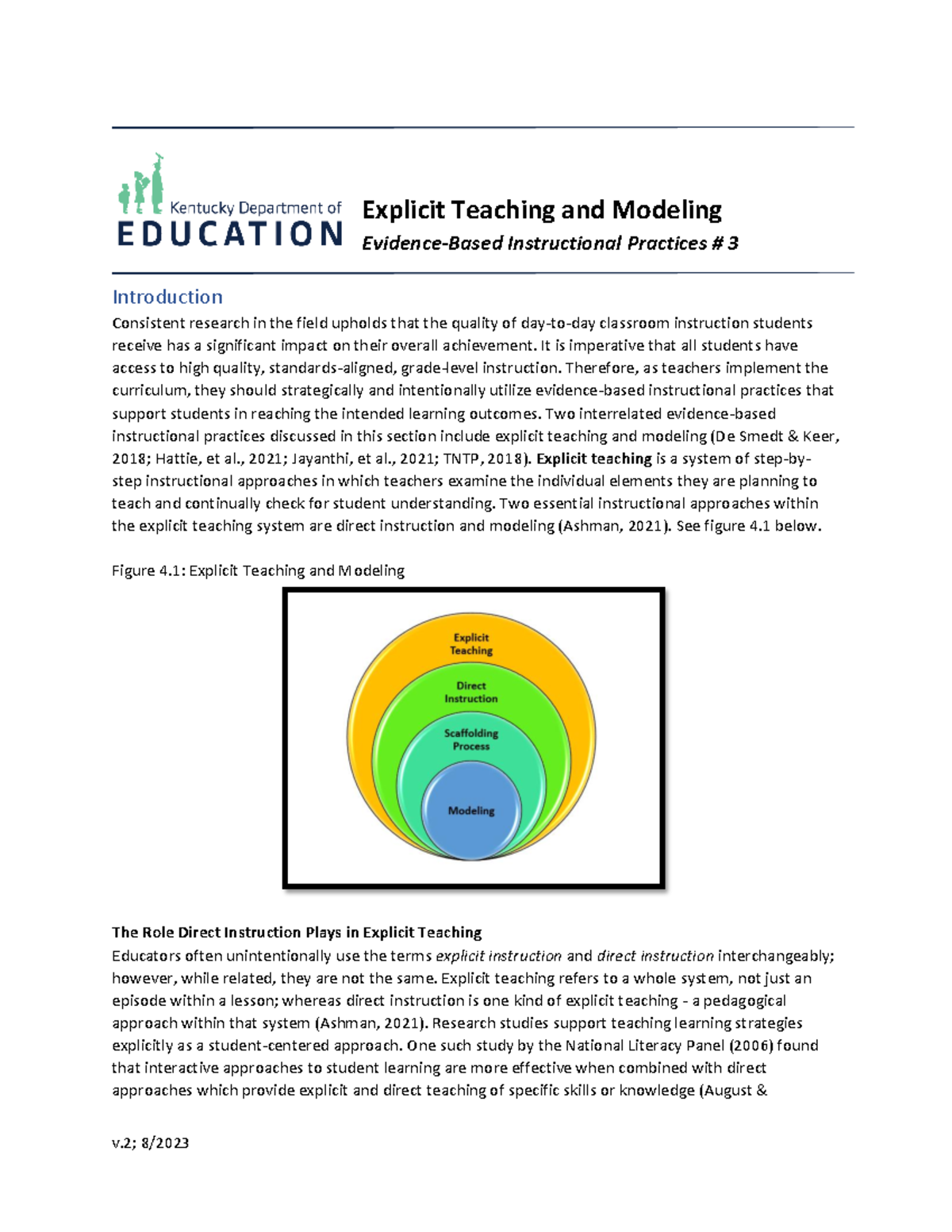 Ebip 3 Explicit Teaching And Modeling Explicit Teaching And Modeling Evidence Based