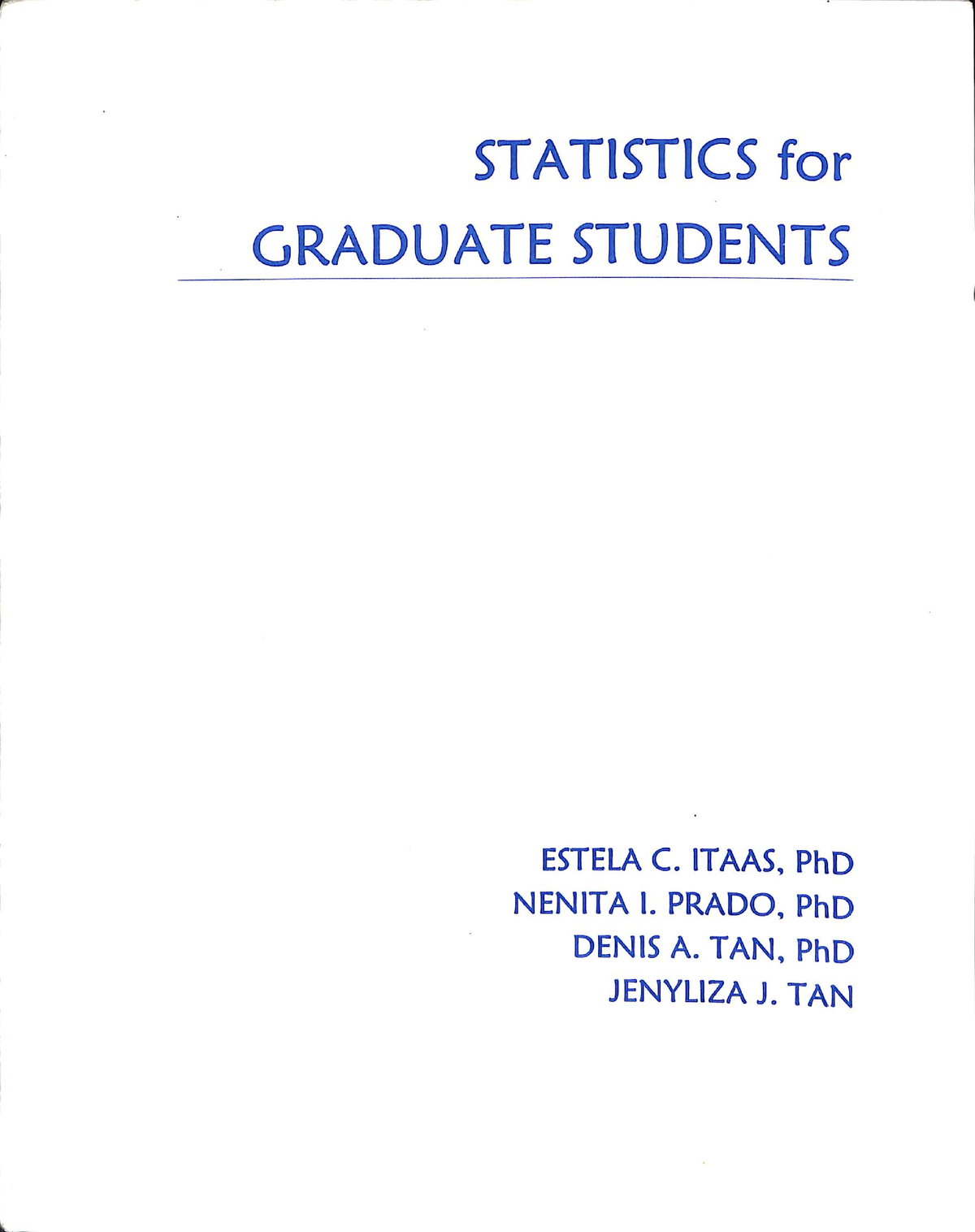 Statistics For BSED Math - Political Science - STATISTICS For GRADUATE ...