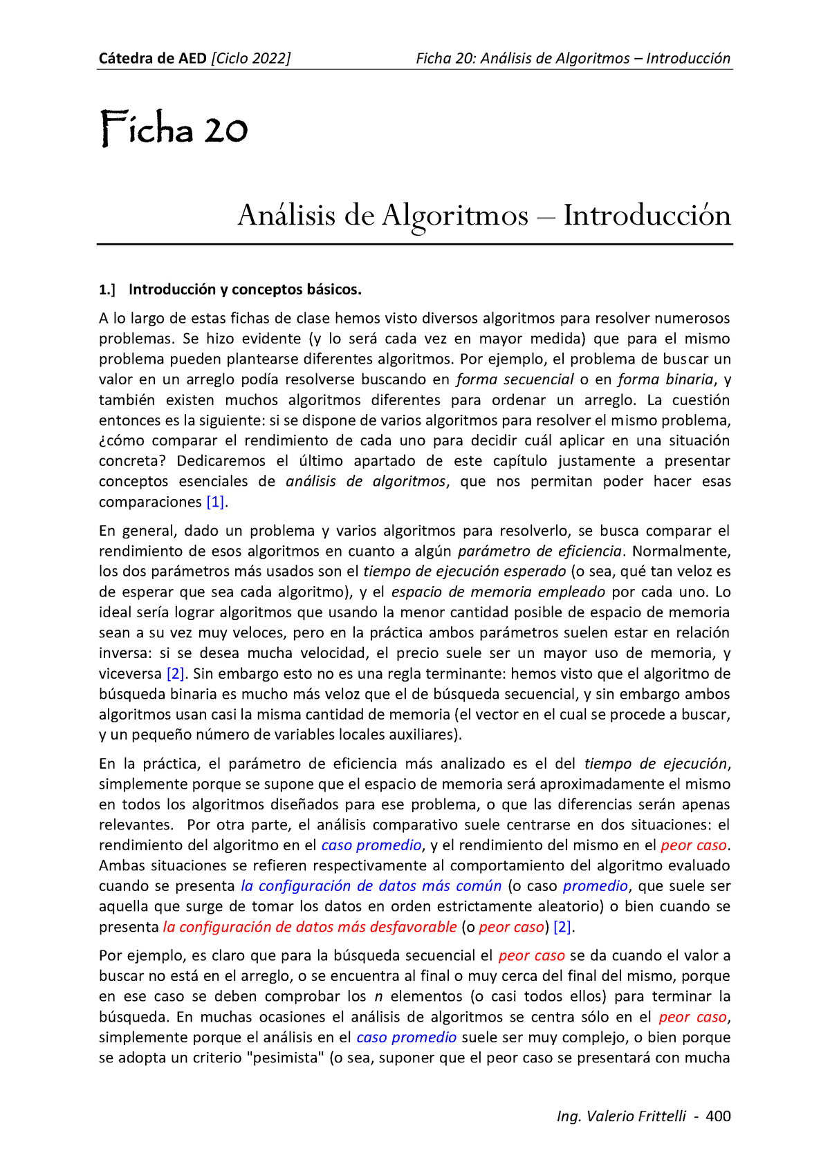 Ficha 20 [2022] - Análisis De Algoritmos - Introducción [Python ...