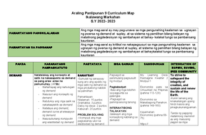 AP 9- Curriculum Map 1st Quarter - Easter College Incorporated Easter ...