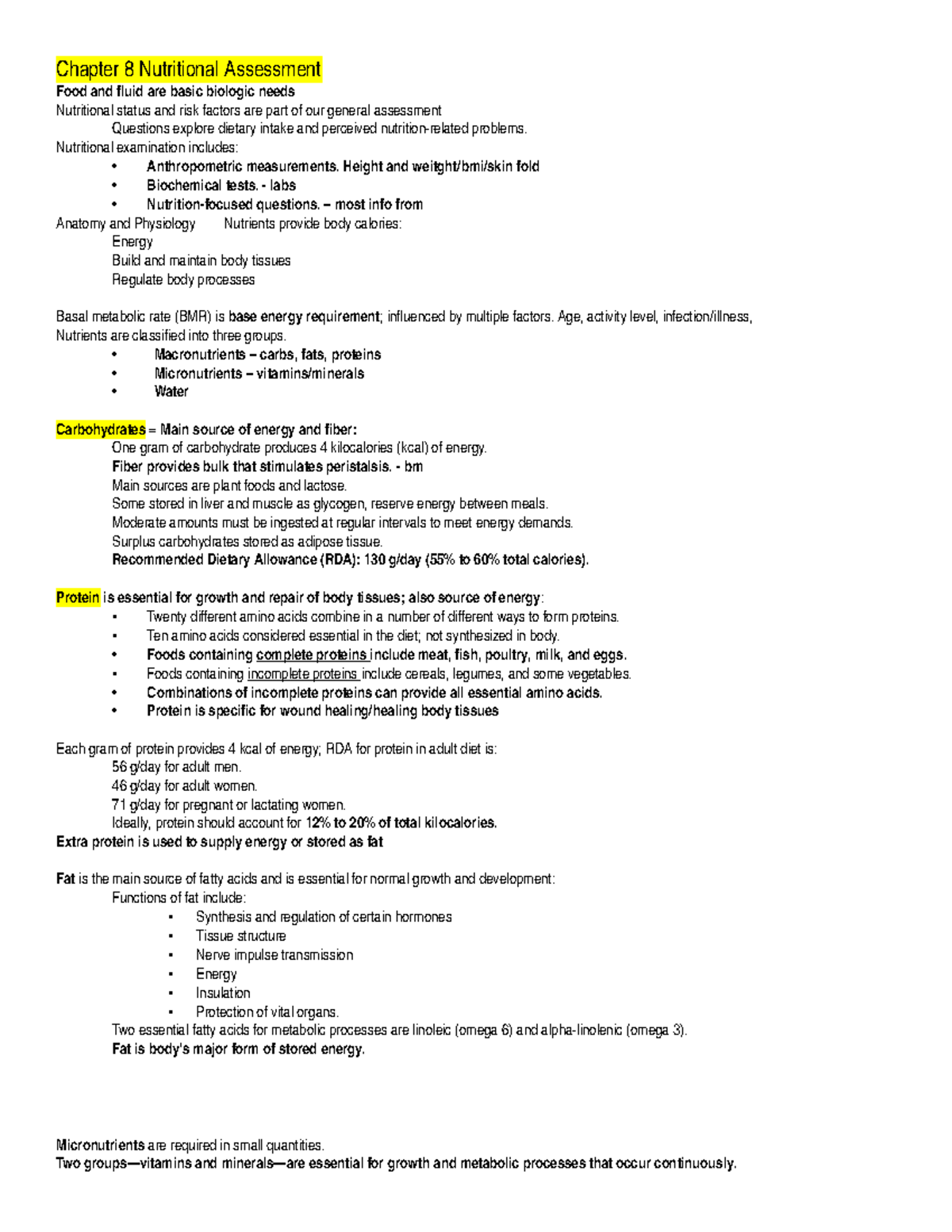 CHP8outline Notes From The Lecture, Class And Reading - Chapter 8 ...