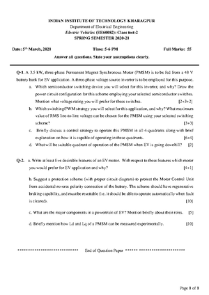EV assignment 3 BMS Charger - Assignment- Electric Vehicles: Battery ...