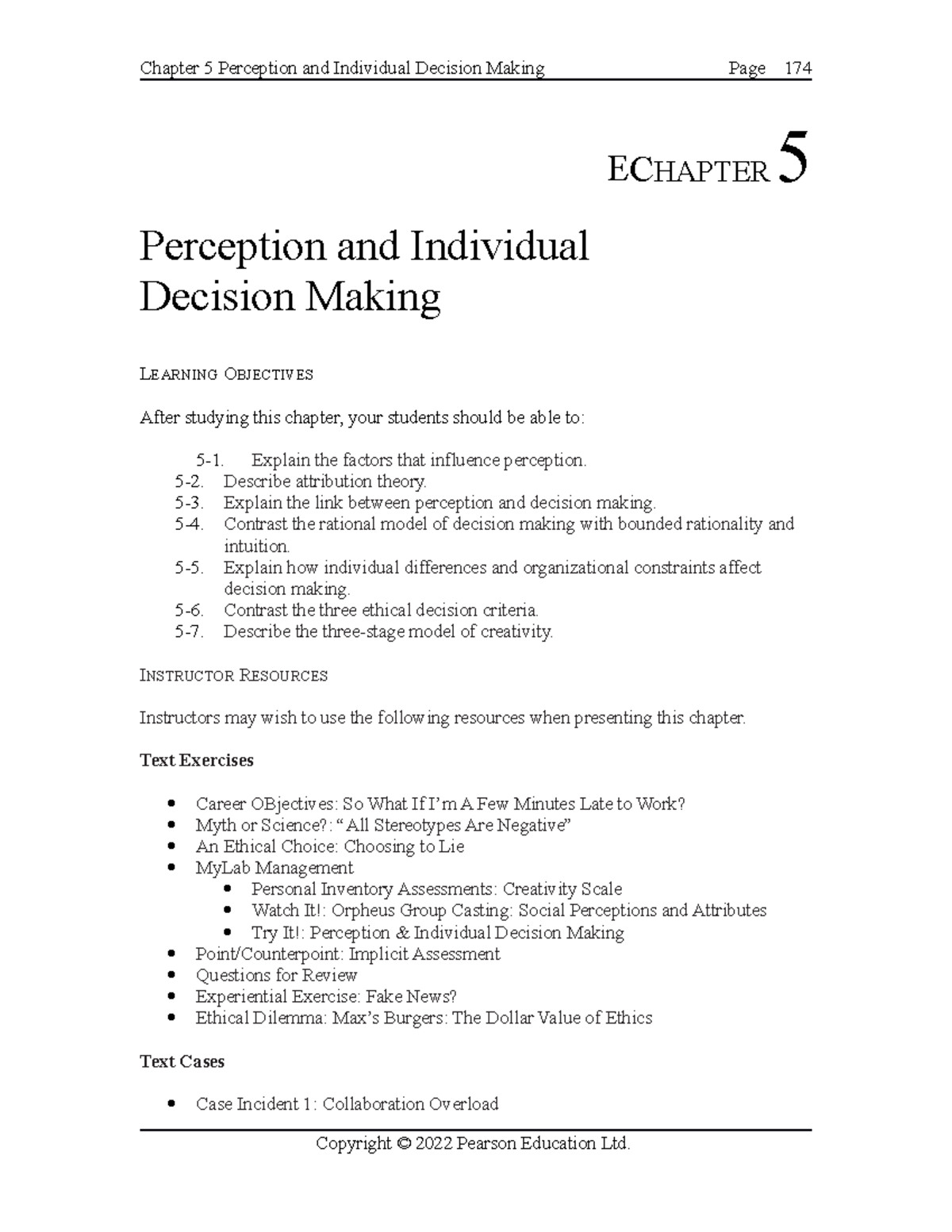 Robbinsjudge ob18 im 05 - ECHAPTER 5 Perception and Individual Decision ...