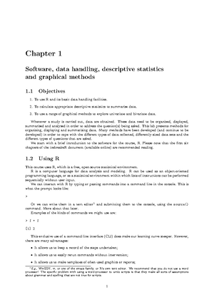 Tutorial sheet Week 02 - Chapter 2 Statistical models, sampling and ...