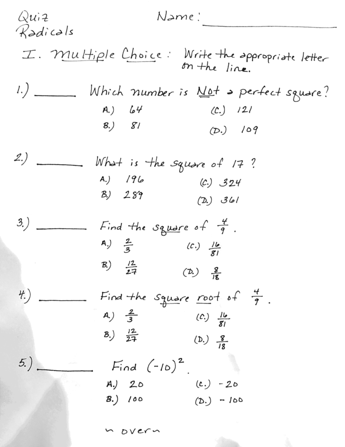 QUIZ On Radicals And How They Are Needed - GOV 111 - Studocu