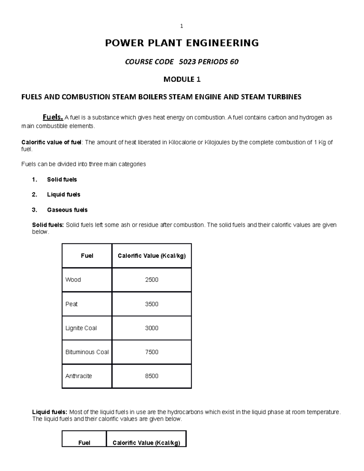 PPE UNIT 15th semester Mechanical engineering POWER PLANT