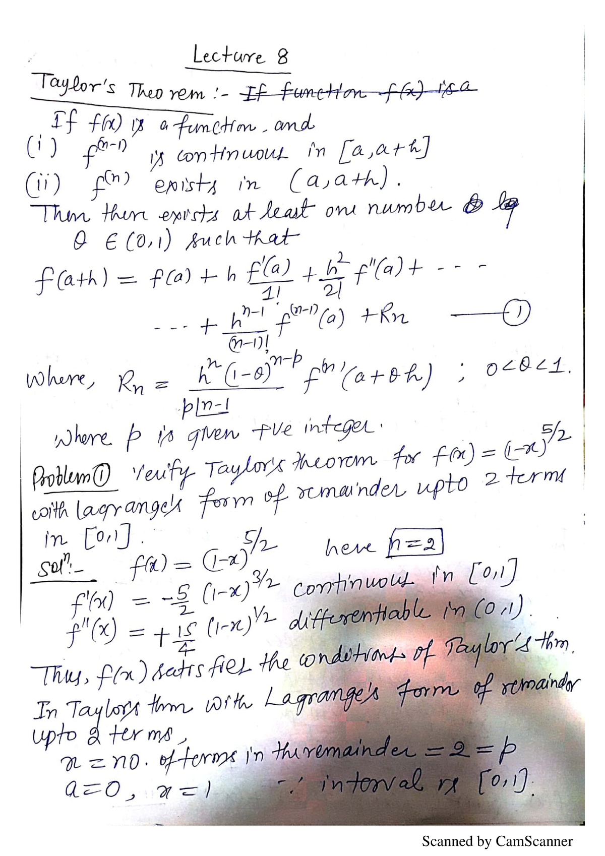 Taylor's theorem - Multivariable Calculus - Studocu