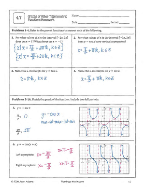 fundamental trigonometric identities homework 5.1