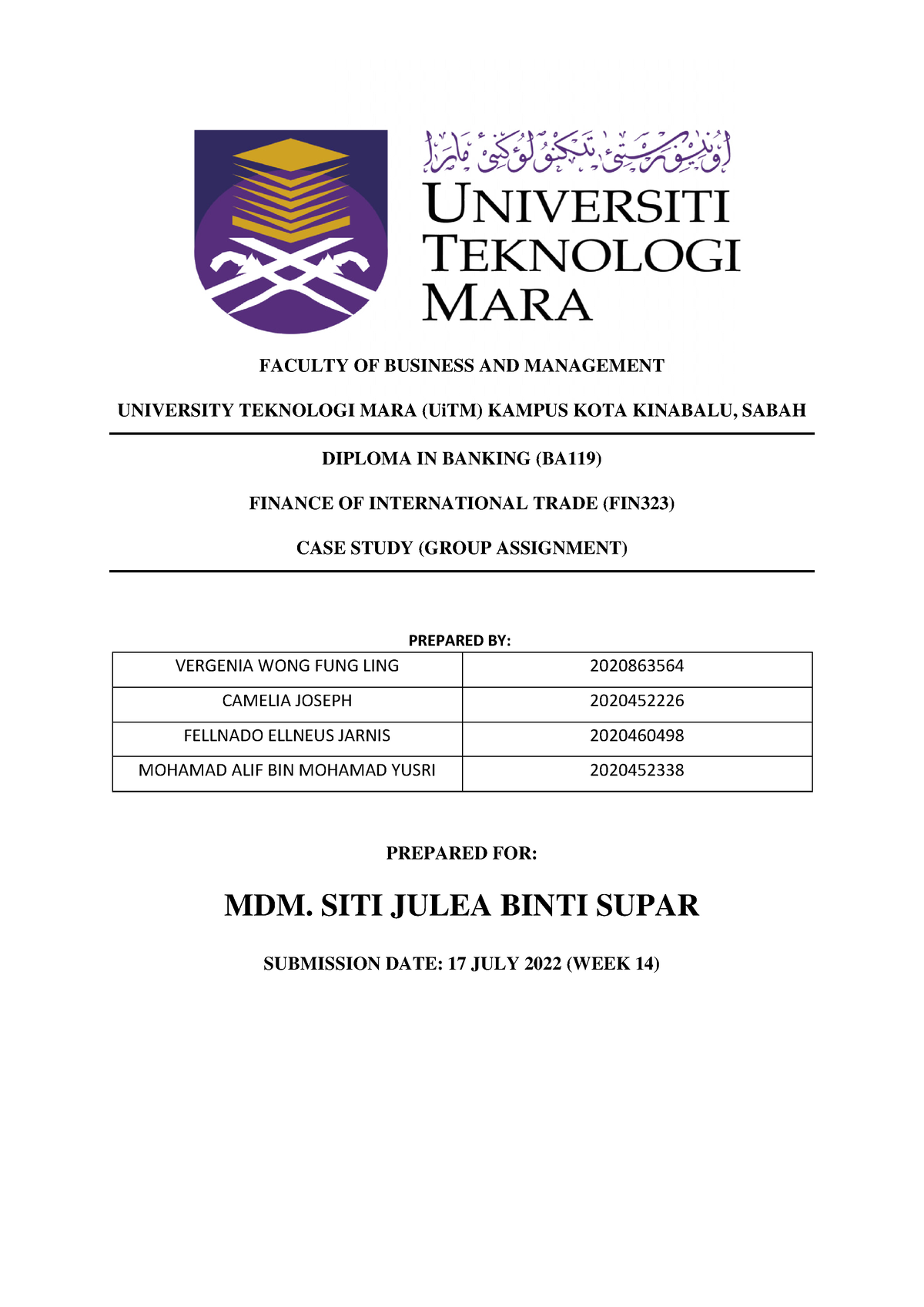 case study trade finance