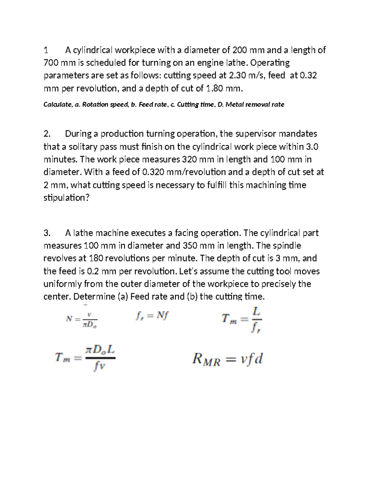 Class examples - Practice for upcoming tests - 1 A cylindrical ...