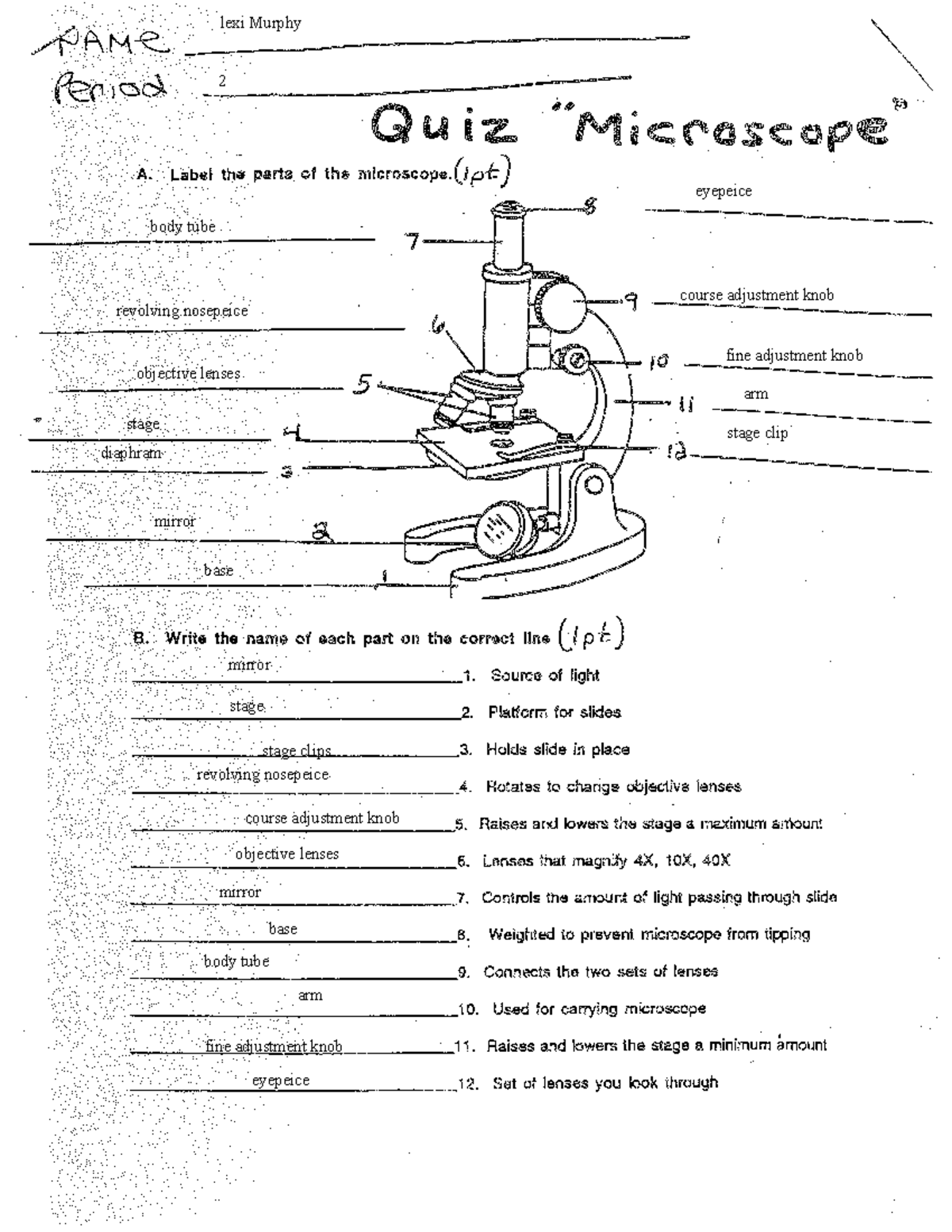 Kami Export Alexandra Murphy Microscope Quiz Practice Studocu