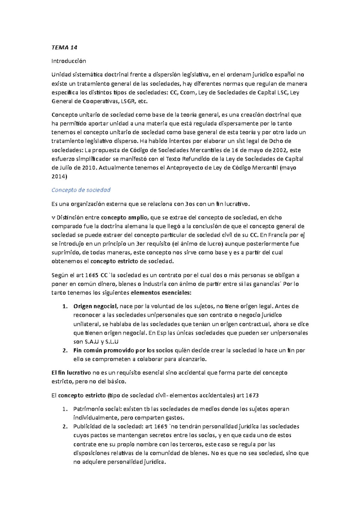 TEMA 14 - Apuntes 14 - TEMA 14 Introducción Unidad sistemática ...