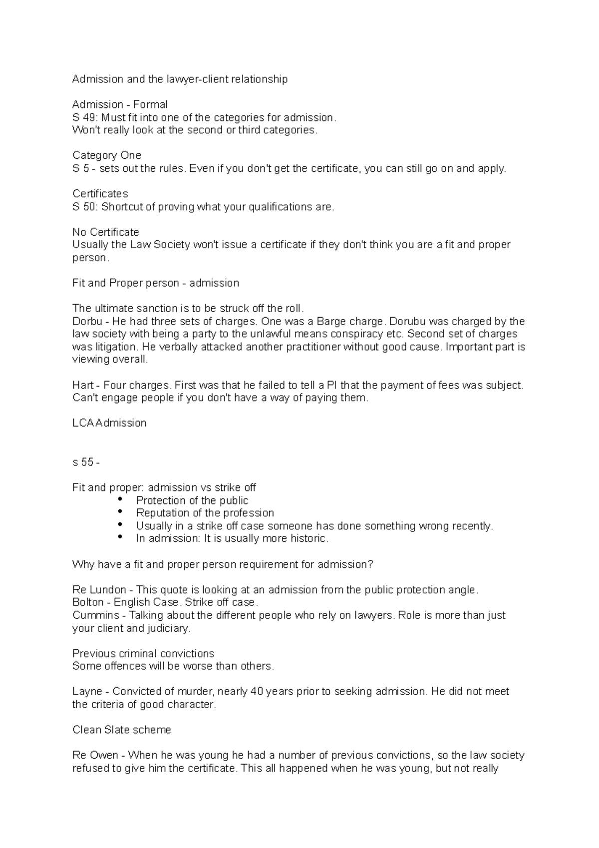 Admission and the lawyer Admission and the lawyerclient relationship