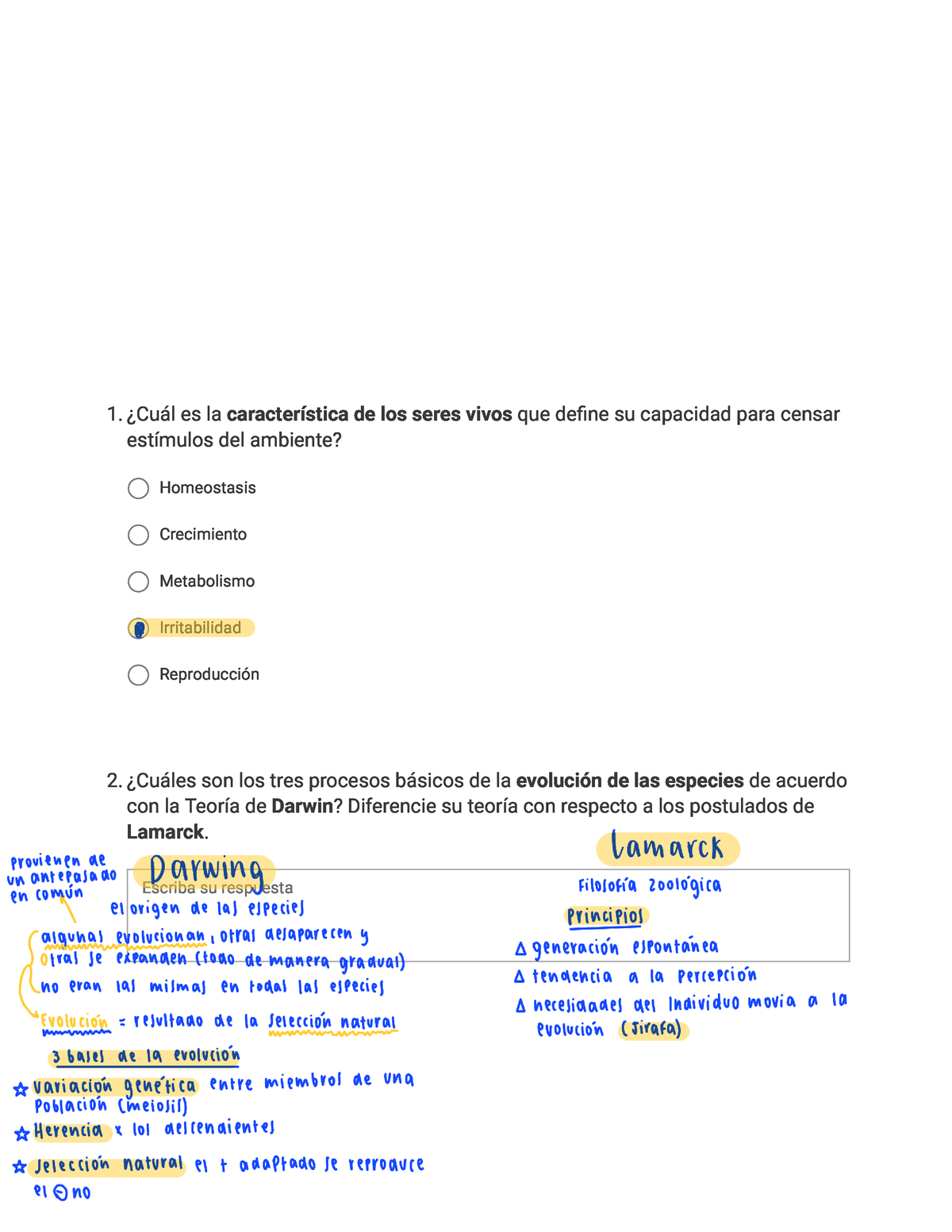 Bio Y Neuro Simulacro De Primer Parcial Respuestas - Simulacro De ...