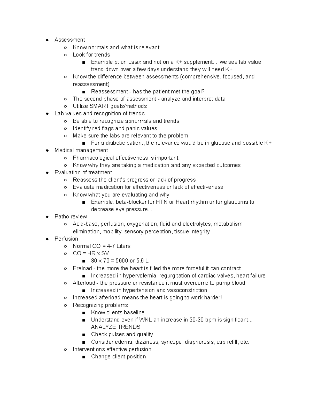 NUR 213 Assessment - Google Docs - Assessment Know normals and what is ...