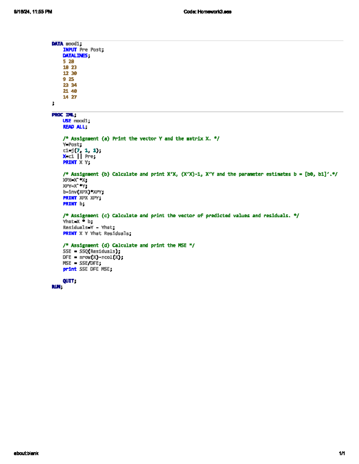 ST6200 Home Work 3 Code - Lab 3 code - 11:55 PM Code: Homework3 DATA ...