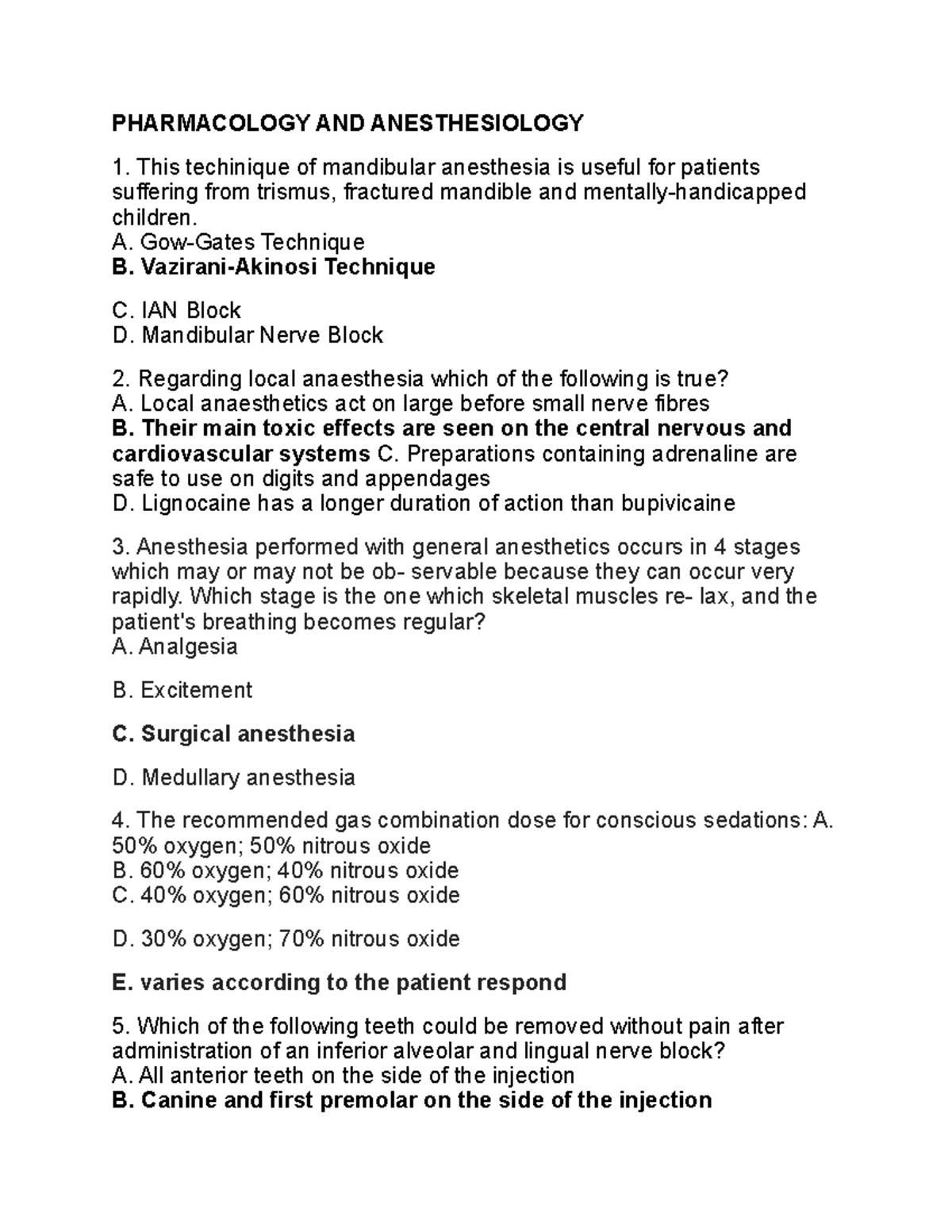 Pharma-anesth - kiri - PHARMACOLOGY AND ANESTHESIOLOGY 1. This ...