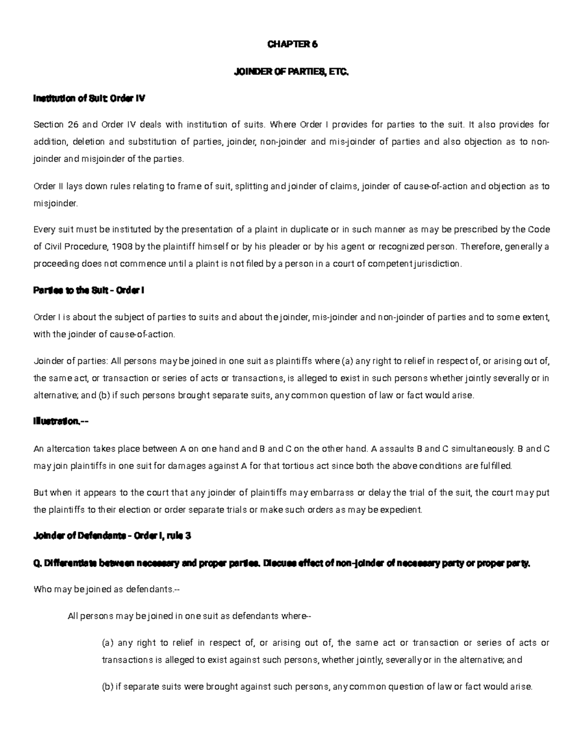 Code of Civil Procedure - Chapter 6 - Joinder of Parties, Etc - CHAPTER ...