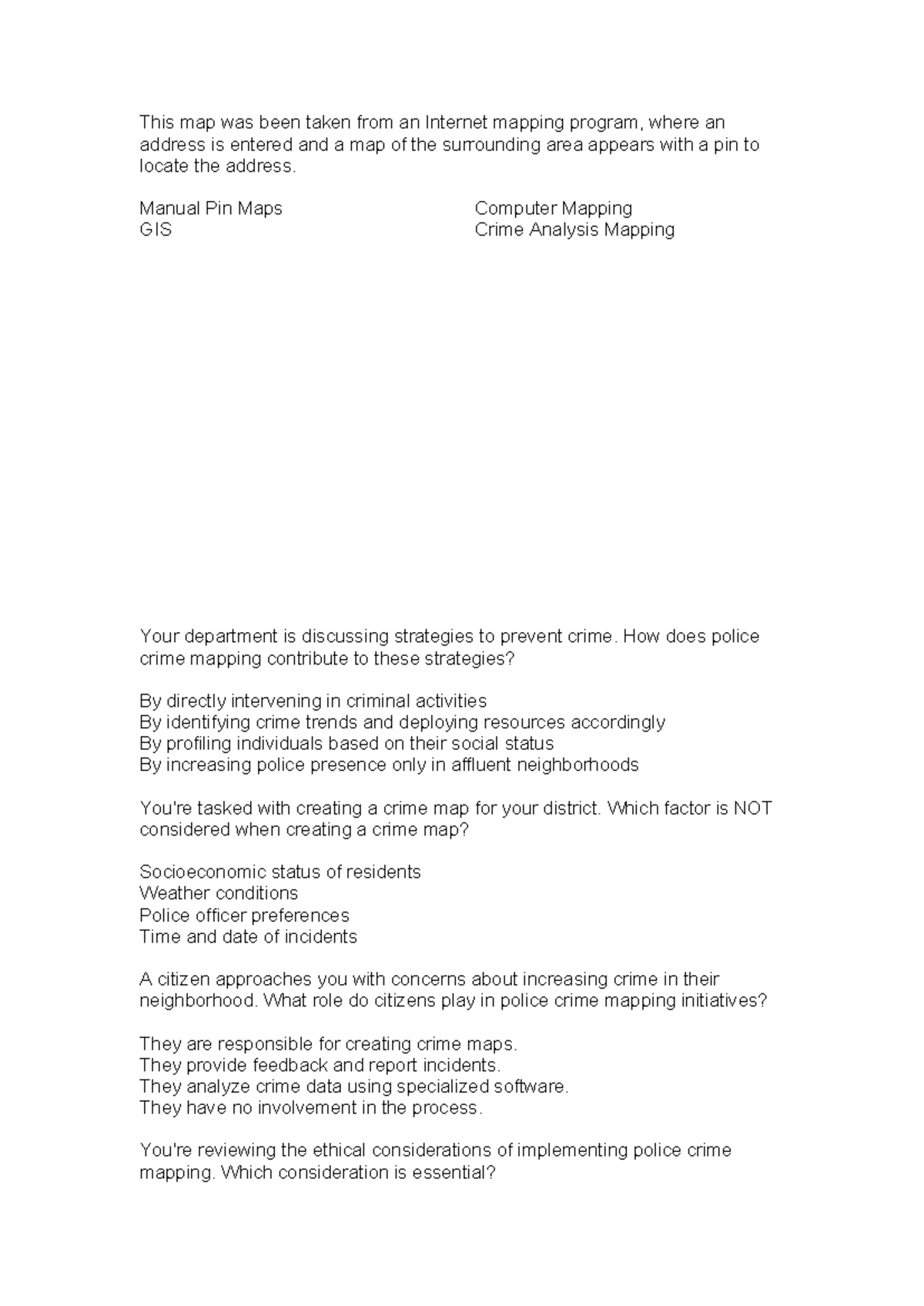 20 items 2 - Sample Questions in crime detection and investigation ...