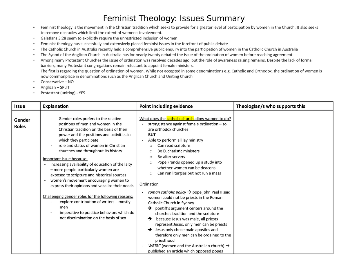 feminist theology dissertation