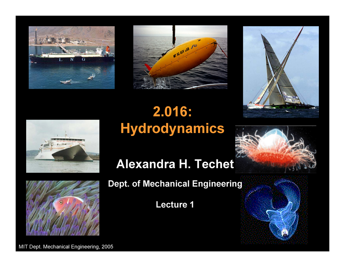 2005 Intro 1x - Summary Hydrodynamics - 2: Hydrodynamics Alexandra H ...