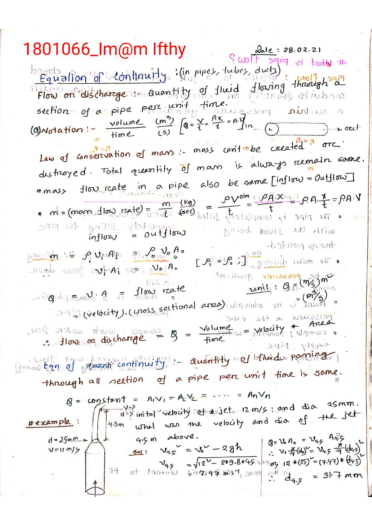 CE-261(RAM Sir Topic)f Fluid Mechanics - Engineering Mechanics II - Studocu