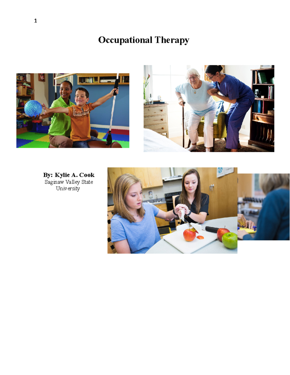 2020 kine 100 career research project - Occupational Therapy By: Kylie ...