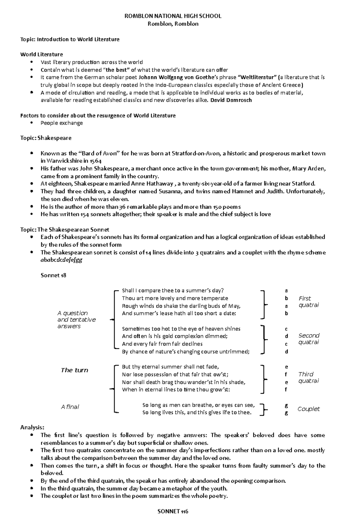 Ho 5 - Just a copy of a summarized lesson - ROMBLON NATIONAL HIGH ...