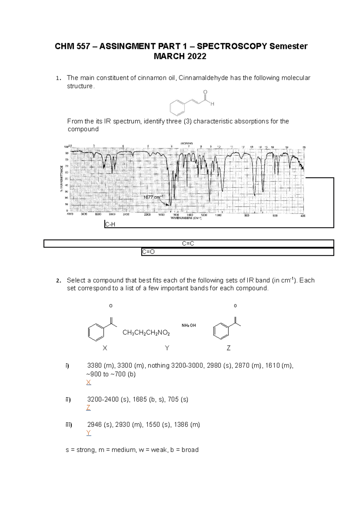 Assignment 1 chm557 Irfan KHAN - CHM 557 – ASSINGMENT PART 1 ...