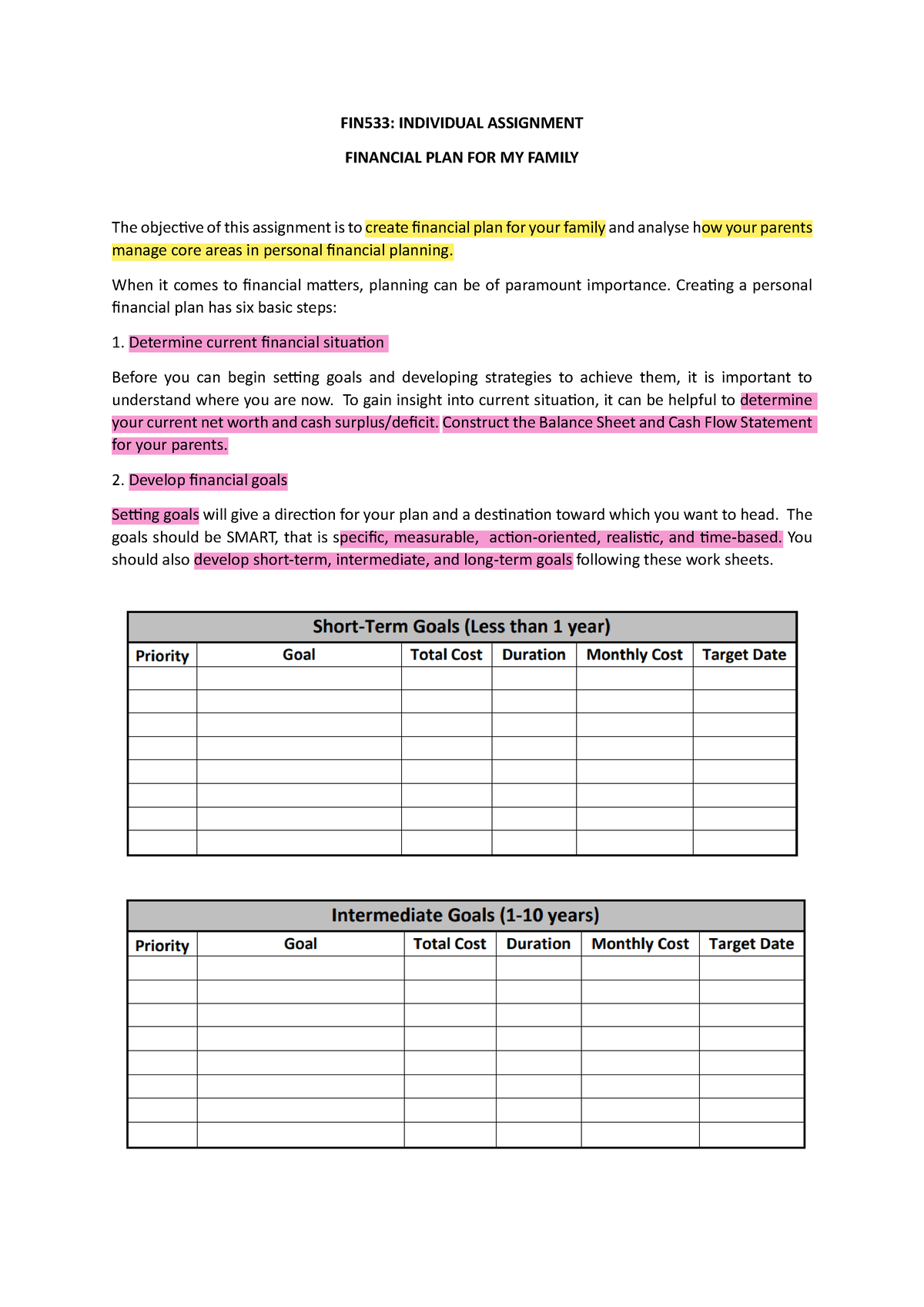 fin533 individual assignment uitm