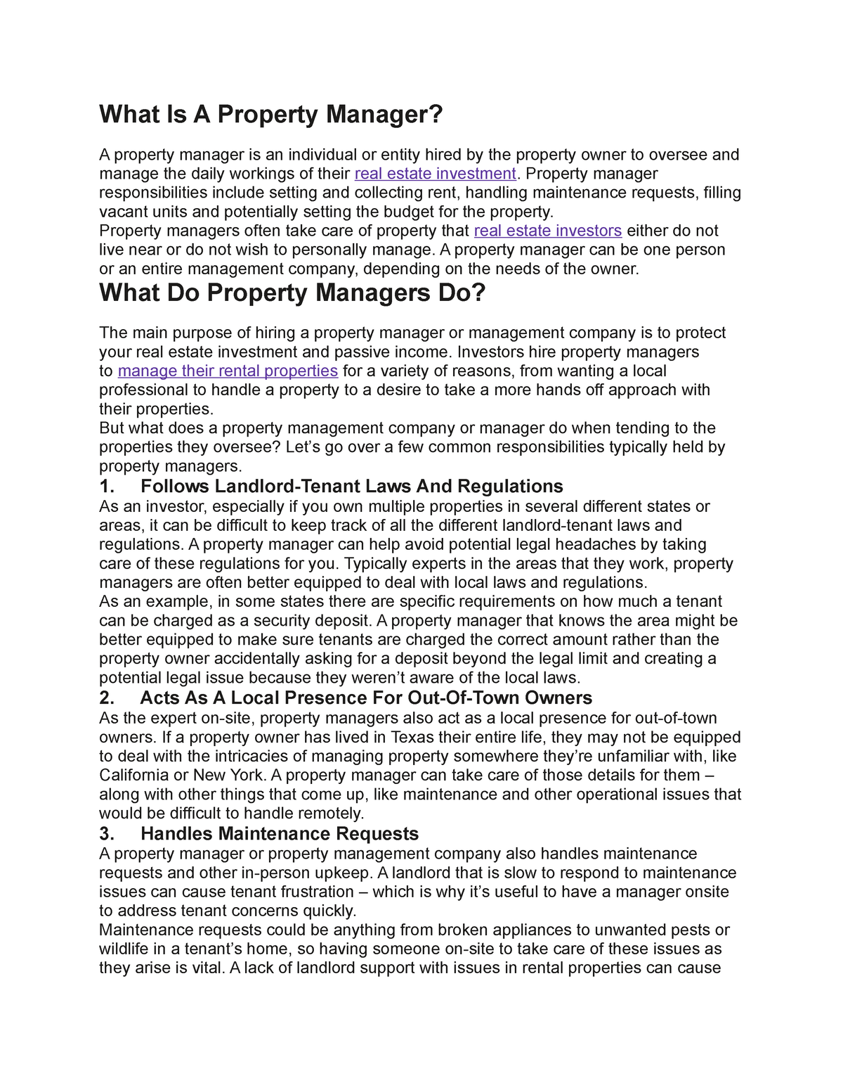 What Is A Property Manager - Property manager responsibilities include ...