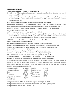 principles of accounting chapter 3 homework answers