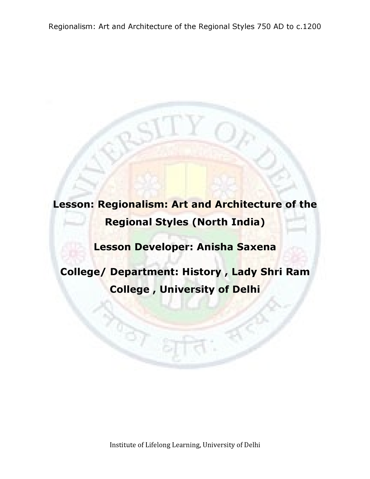 Regionalism Art And Architecture Of The Regional Styles (North India ...