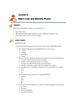 7-PPT-Ohm's Law - Ohms Law - General Physics 2 Ohm’s Law Recall 𝔹⃗ 𝔹⃗ ...