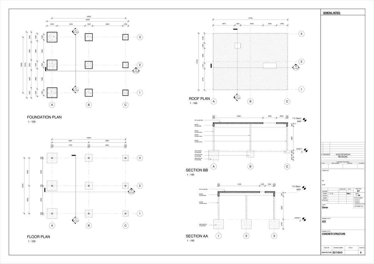 Exercise 1, 2022 - Taking off Bills of Quantities for the Concrete in ...