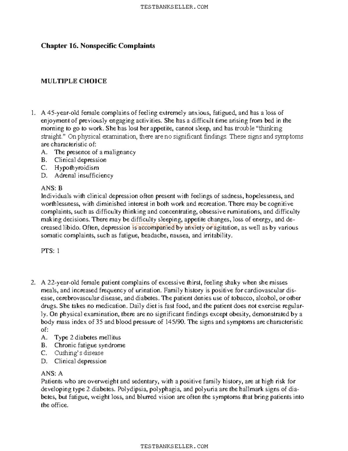 Ch16 - Practice questions for the patient with non-specific complaints ...