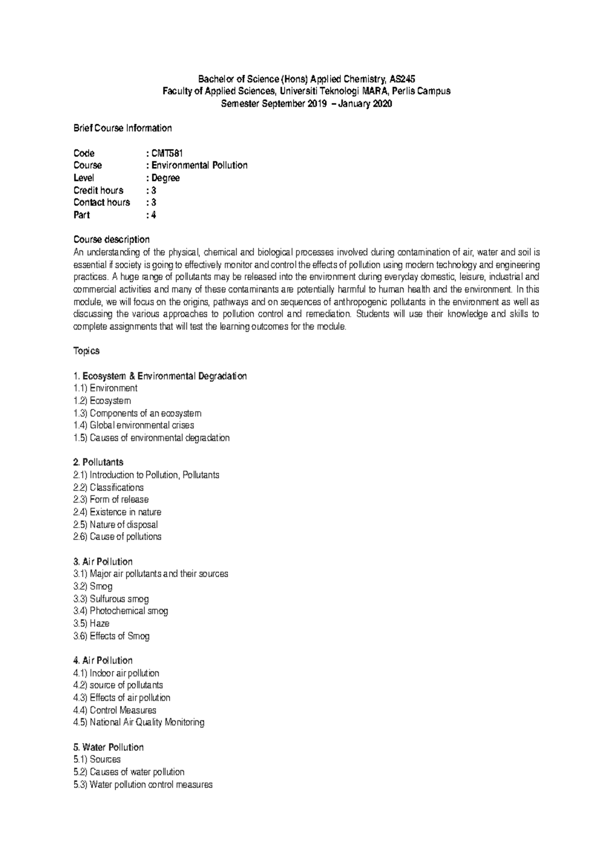 Abstract - mnxjlasjca,sc - Bachelor of Science (Hons) Applied Chemistry ...
