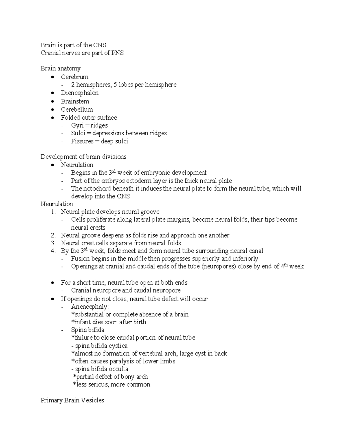 Anatomy, brain - Brain is part of the CNS Cranial nerves are part of ...