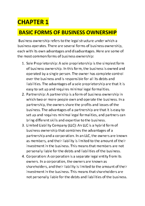 Stages For the Formation Of A Company - BASIC FORMS OF BUSINESS ...