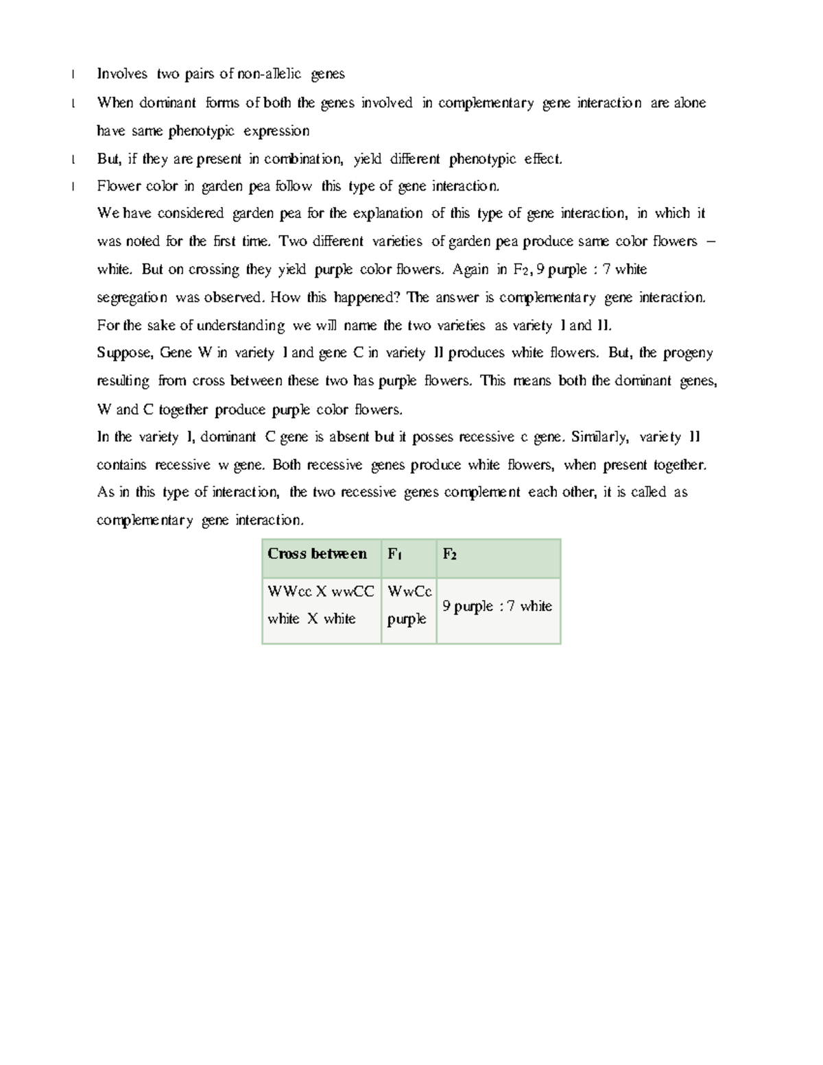 Molecular Biology-38 - Involves two pairs of non-allelic genes When ...