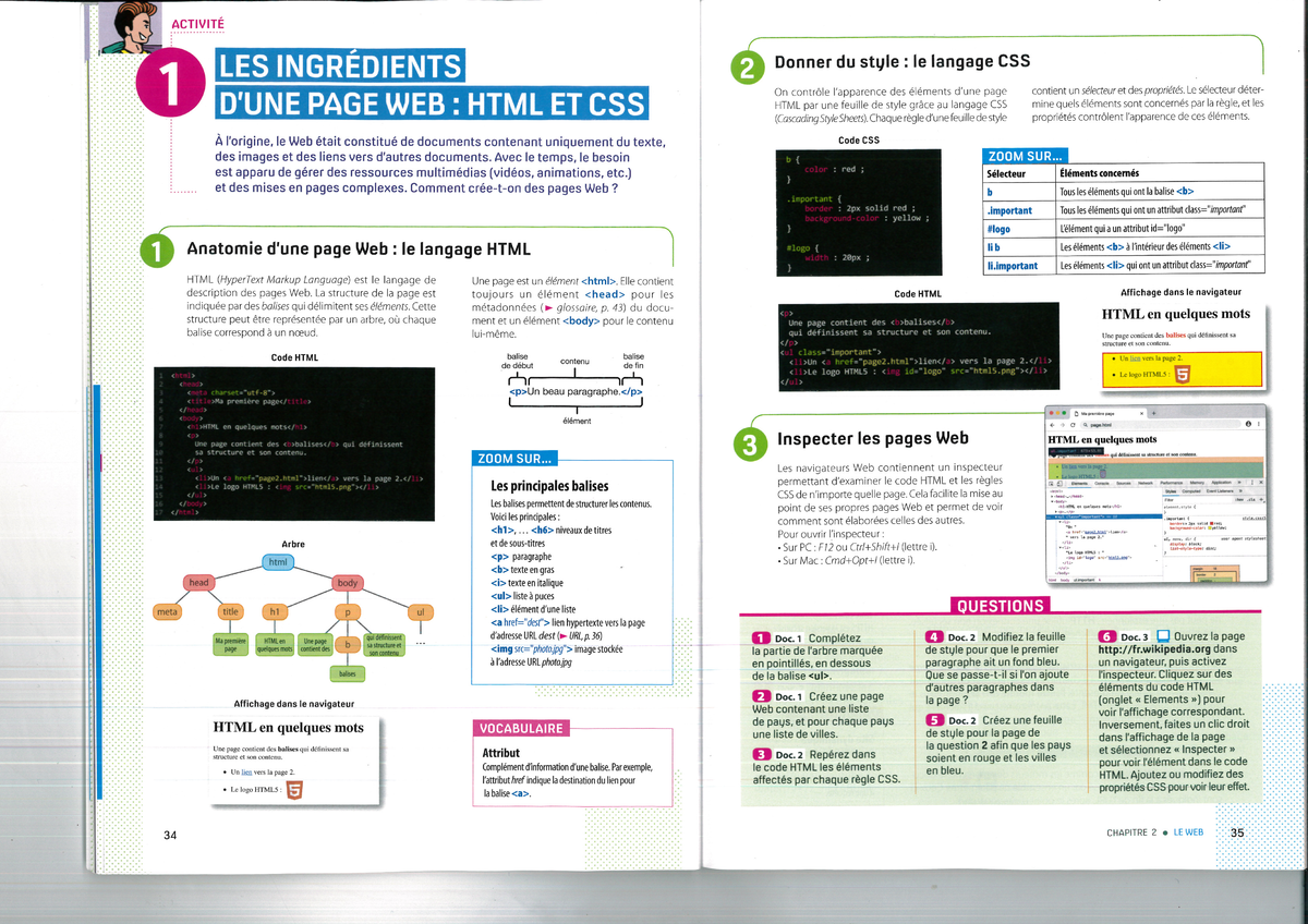 Activités WEB (élèves) - Numérique et sciences informatiques - Studocu