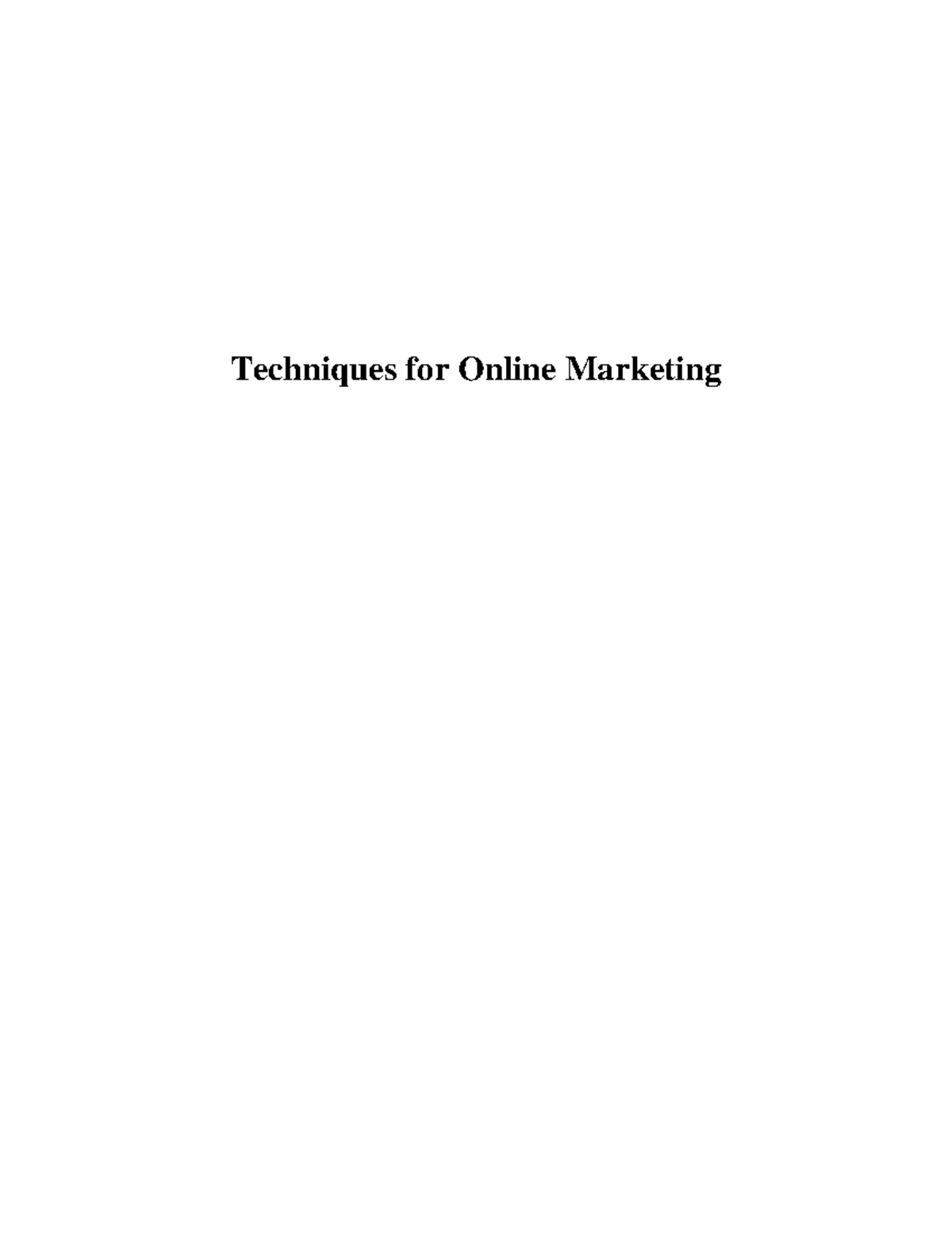 im-marketing-techniques-for-online-marketing-table-of-contents