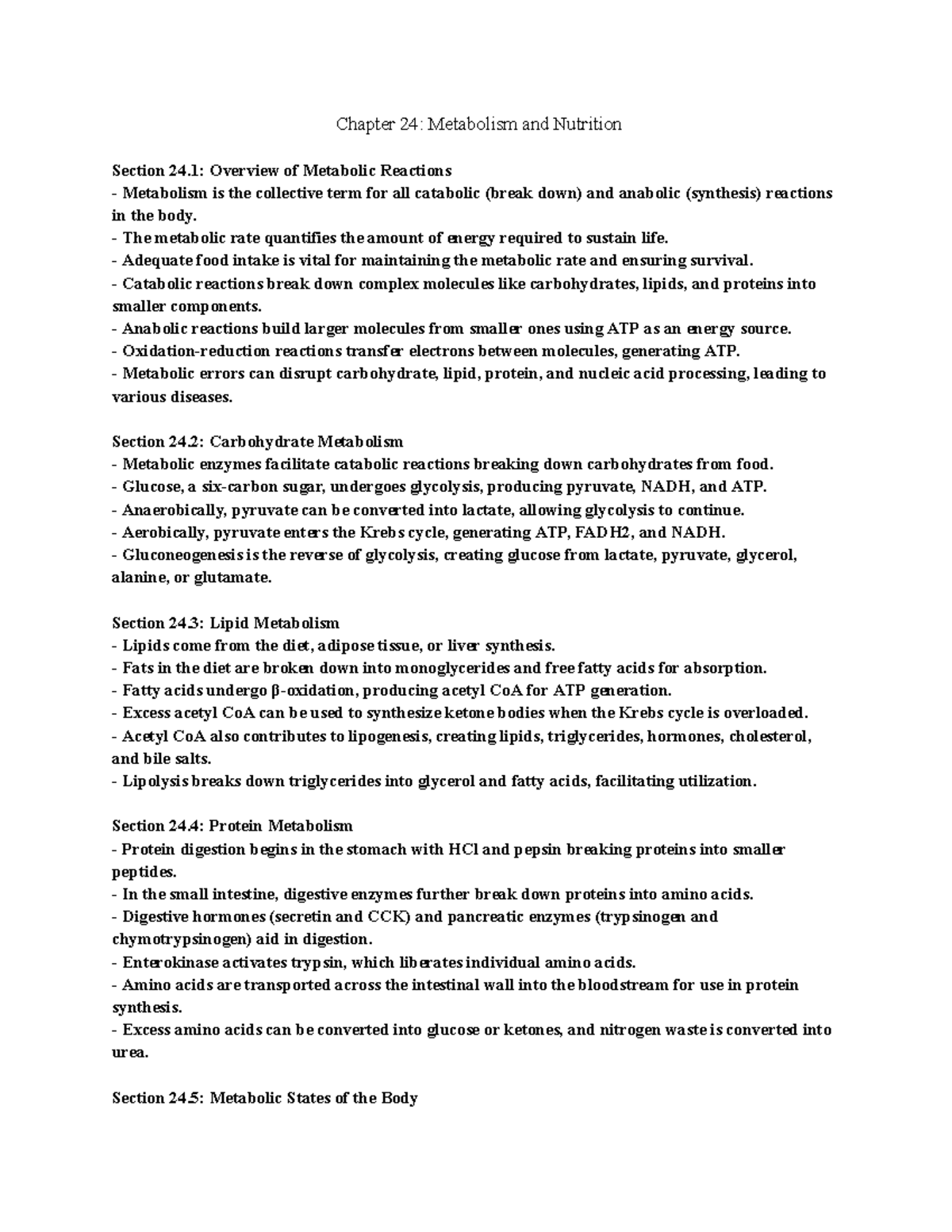 case study metabolism and nutrition