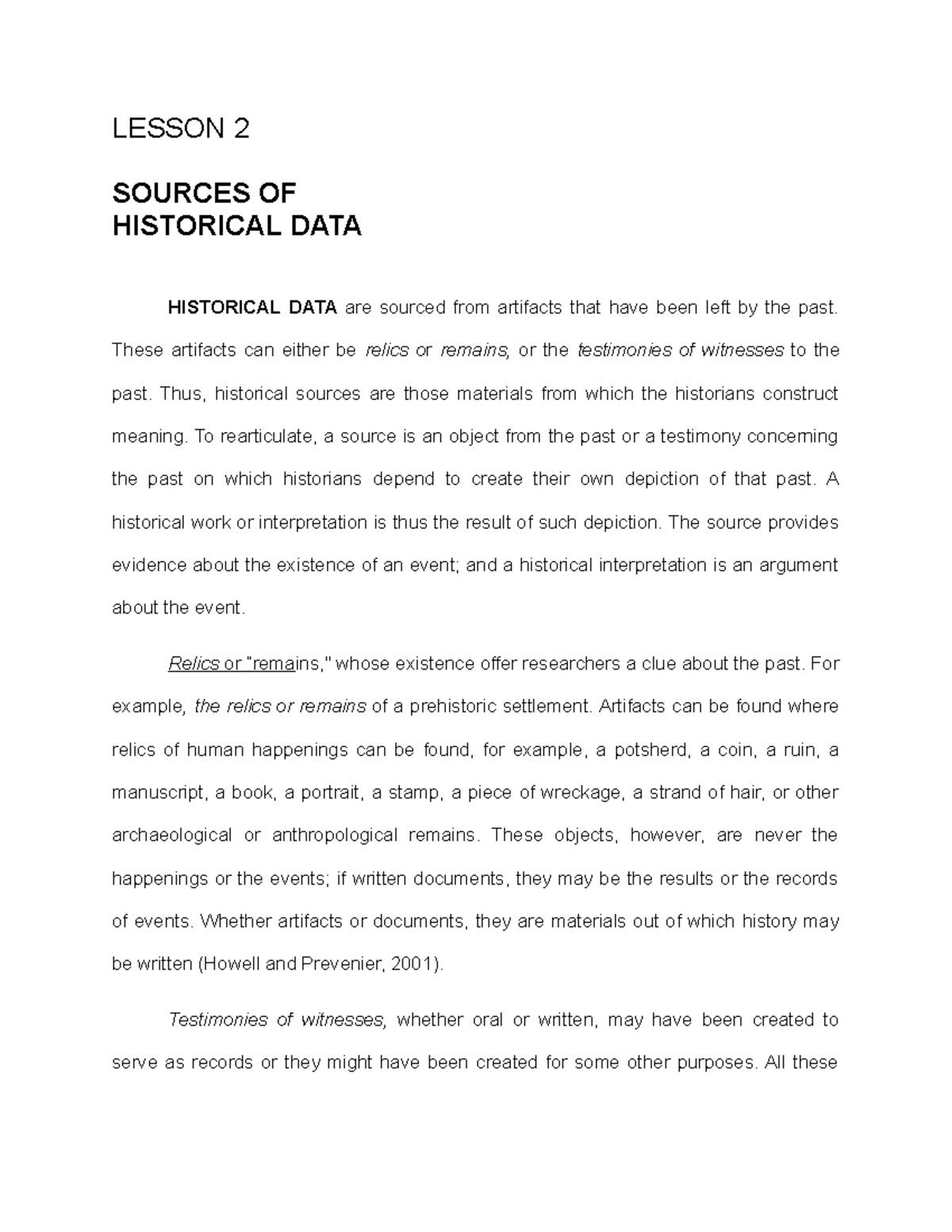 sources-of-historical-data-lesson-2-sources-of-historical-data